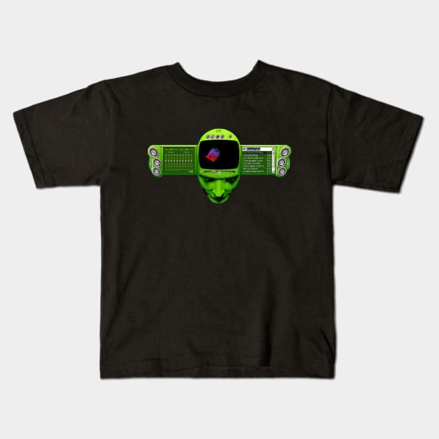 Windows Media Player Skin Kids T-Shirt by Lukasking Tees